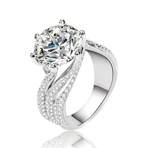 5 Carat Extra Large Super Sparkle Artificial Diamond Ring